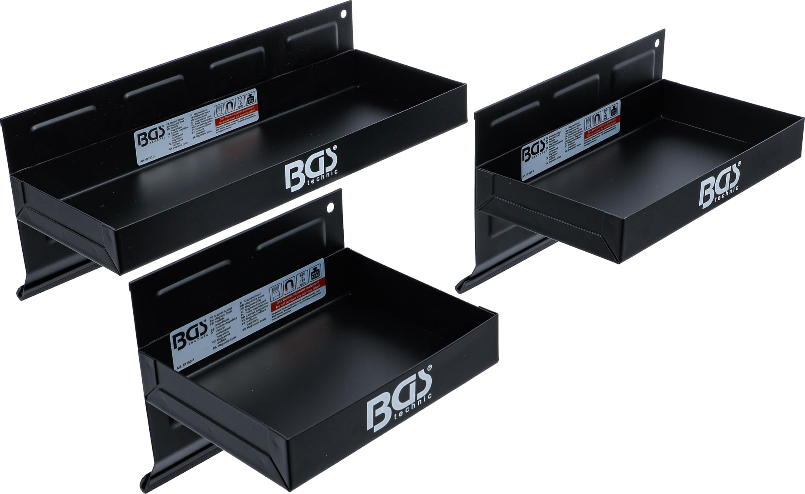 BGS 67150 | Magnet-Ablagen-Satz | 3-tlg. | 150 / 210 / 310 mm